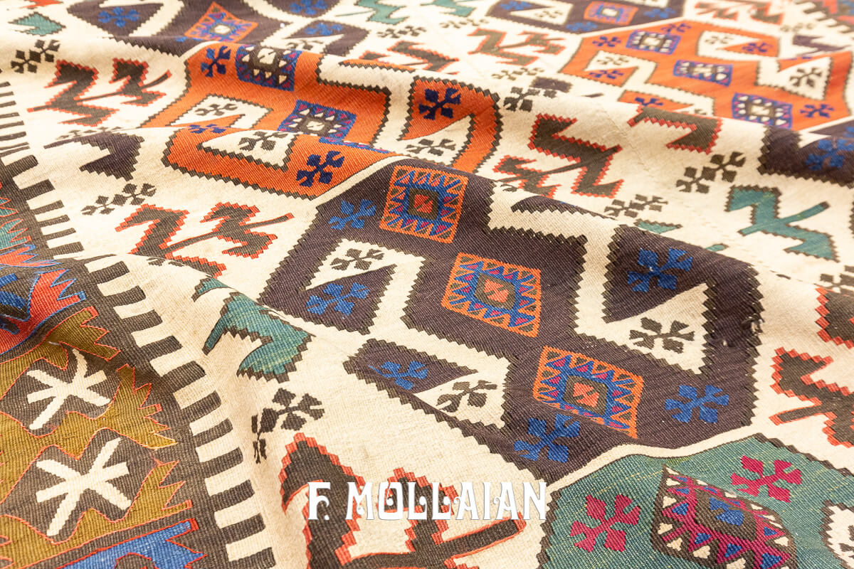 Kilim Rug Anatolian Geometric Design n°:781871